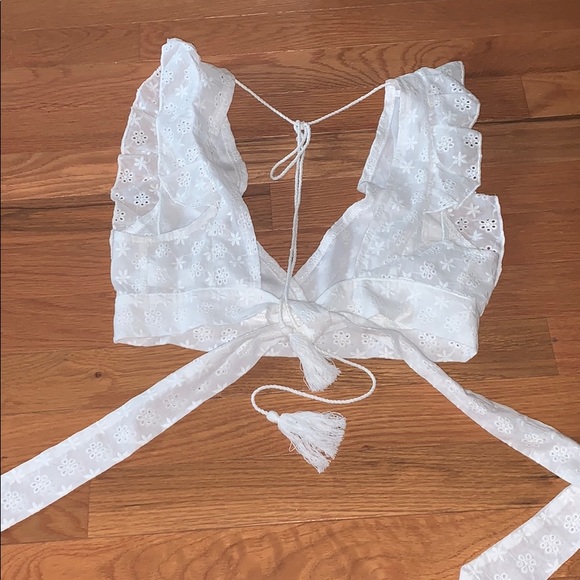 White Crop Top - Picture 3 of 3